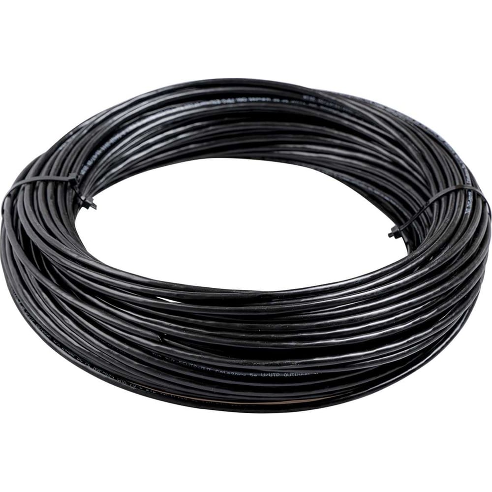 Изображение товара Витая пара TWIST UTP 4 пары 5E CCA наружный PE черный 80 м