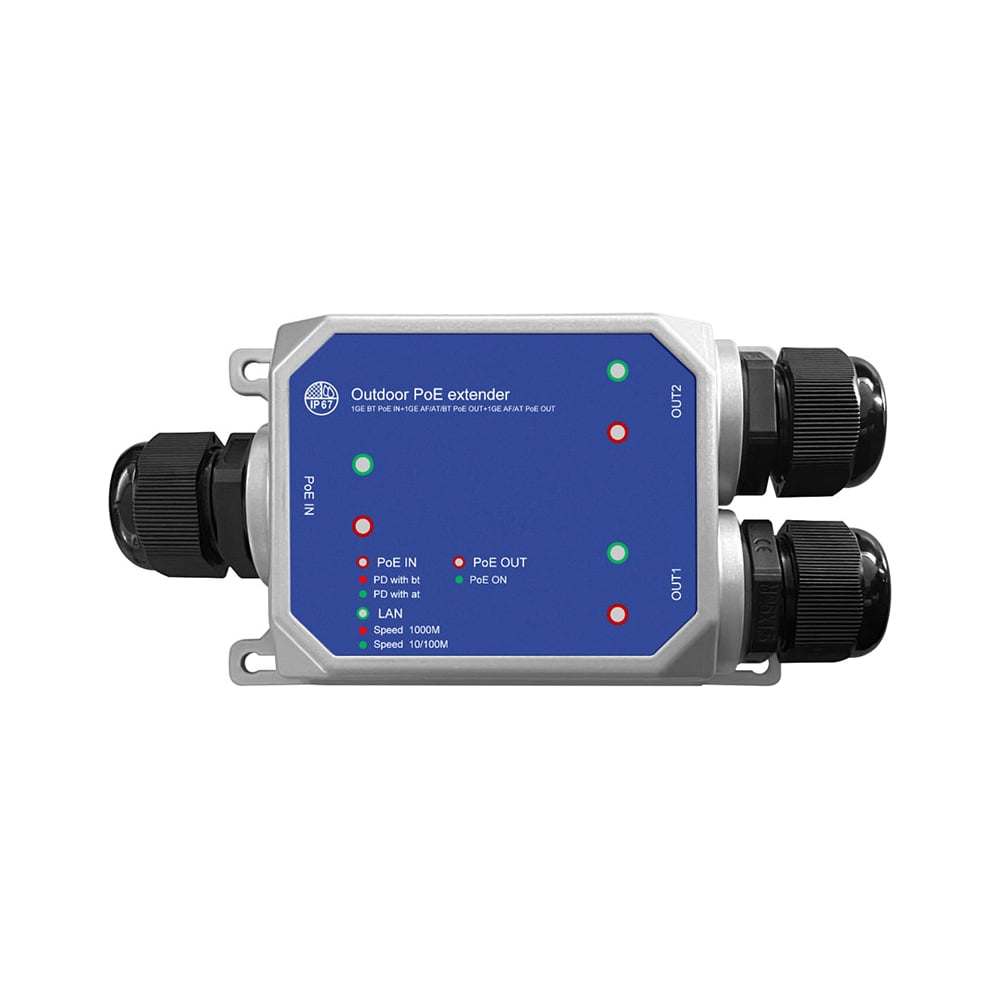 Изображение товара Удлинитель Giraffe GF-AC102WP v2 Ethernet POE уличный 3 порта