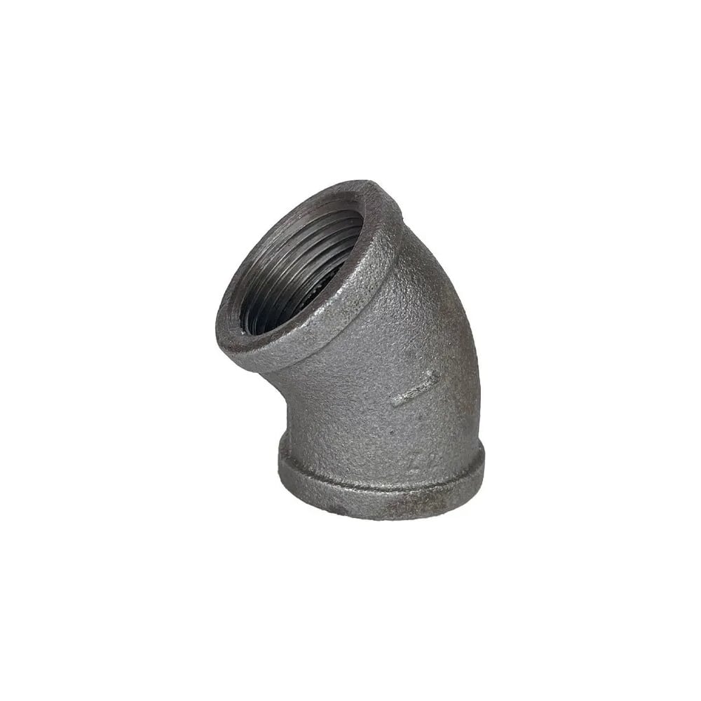 Изображение товара Угольник Fittex PLUS чугун 45 градусов Ду20 3/4 дюйма внутренний резьбовой