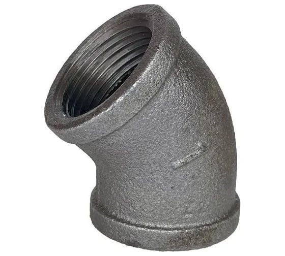 Изображение товара Угольник Fittex PLUS чугун, 45 градусов, Ду25, 1" м/м 128-6272