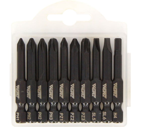 Изображение товара Набор магнитных бит (10 шт; 50 мм) WURZ 4200