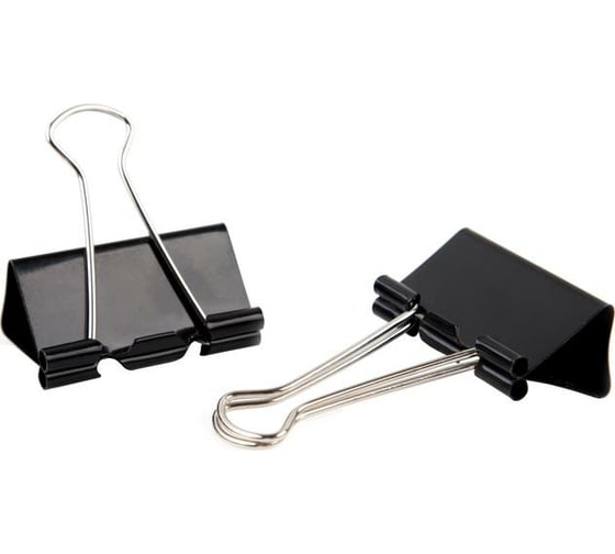 Изображение товара Зажим для бумаг Attache 41 мм., 12 шт Economy в картонной коробке, цвет чёрный 933328