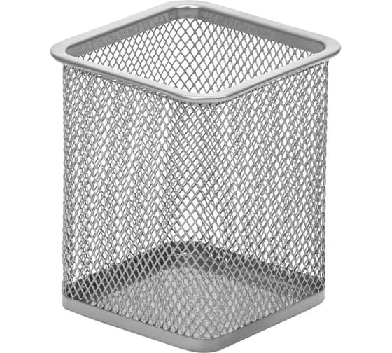 Изображение товара Подставка для писем/принадлежностей  Attache квадрат, 80х80 мм., высота 98 мм., металл, сетка серебро 383306