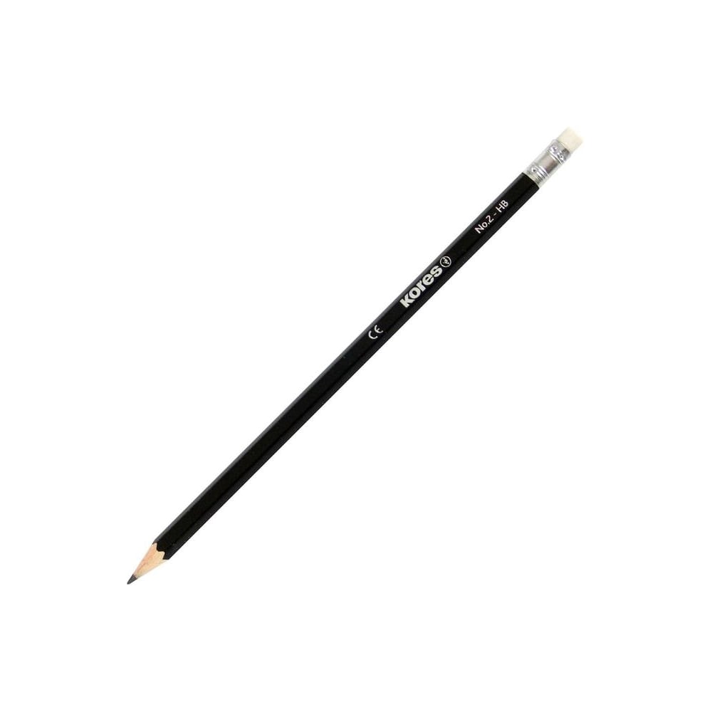 Шестигранный чернографитный карандаш Kores карандаш чернографитный красин архитектор 2м 2в шестигранный заточен серебро
