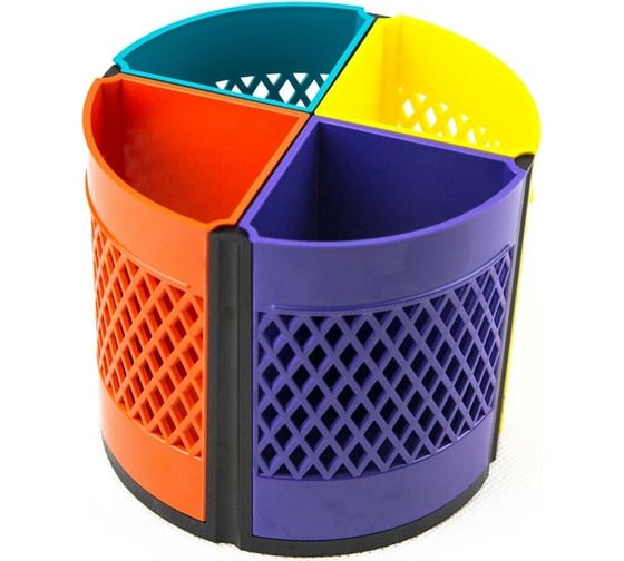 Изображение товара Подставка для канцелярских мелочей Attache Квартет радуга, вращающаяся 1151951