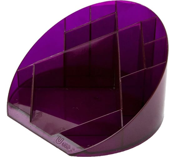 Изображение товара Подставка Attache Яркий офис 12 отделений, прозрачная, Слива 1140952