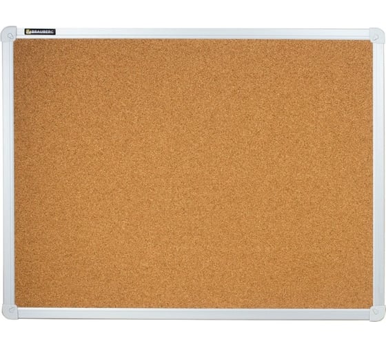 Изображение товара Пробковая доска для объявлений BRAUBERG 45х60 см, алюминиевая рамка 231711