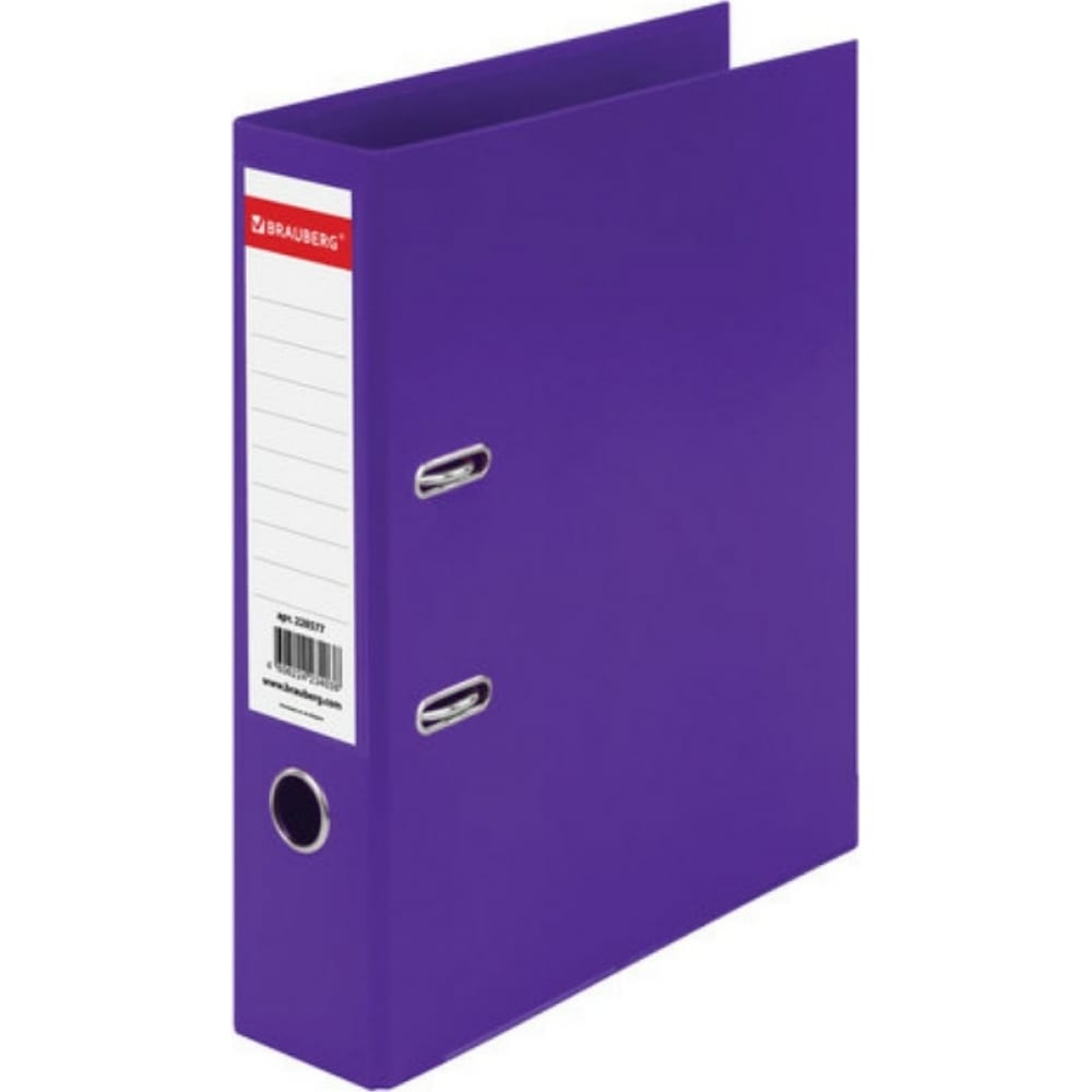 Папка-регистратор BRAUBERG папка с ручками а4 360 х 270 х 80 мм текстильная внутренний карман фиолетовый 1ш48