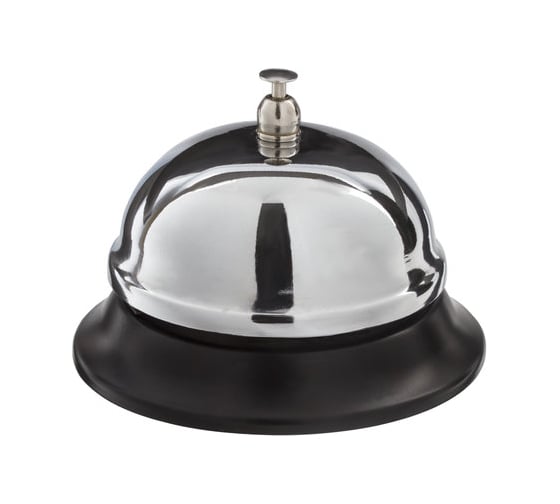 Изображение товара Настольный звонок для ресепшн BRAUBERG хромированный, диаметр 8.5 см 454410