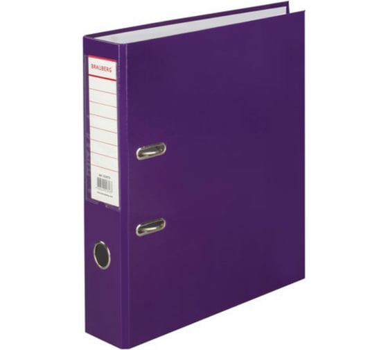 Изображение товара Папка-регистратор BRAUBERG ламинированная, 75 мм, фиолетовая 222073