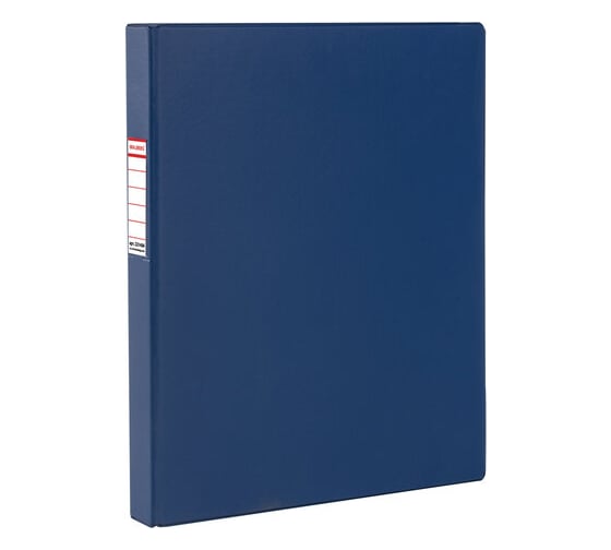 Изображение товара Папка на 4 кольцах BRAUBERG картон/ПВХ, 35 мм, синяя, до 250 листов удвоенный срок службы 221484