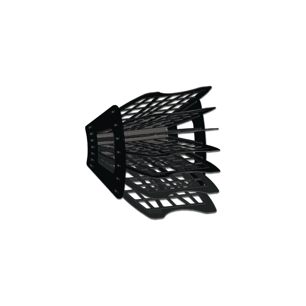 Изображение товара Веерный лоток для бумаг BRAUBERG SMART 7 секций черный настольный