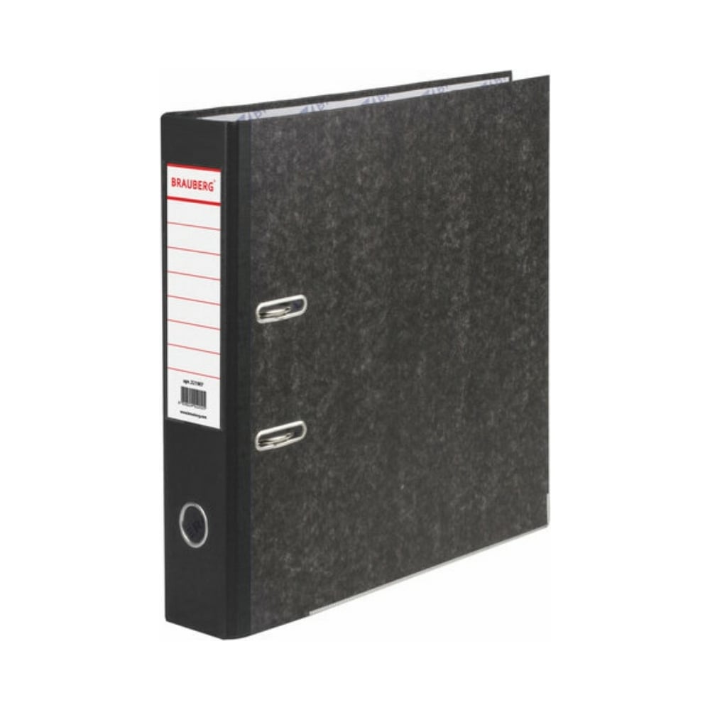 Папка-регистратор BRAUBERG папка с ручками текстильная а4 365 х 290 х 30 мм calligrata 1ш41 офис внешний внутренний карман чёрная