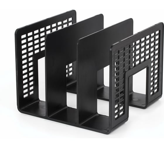 Изображение товара Лоток-сортер для бумаг BRAUBERG "Radikal", 3 отделения, 207х212х165 мм, сетчатый, черный 235364