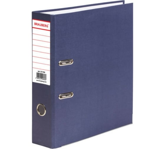 Изображение товара Папка-регистратор BRAUBERG "ECO", 75 мм., синяя 221396