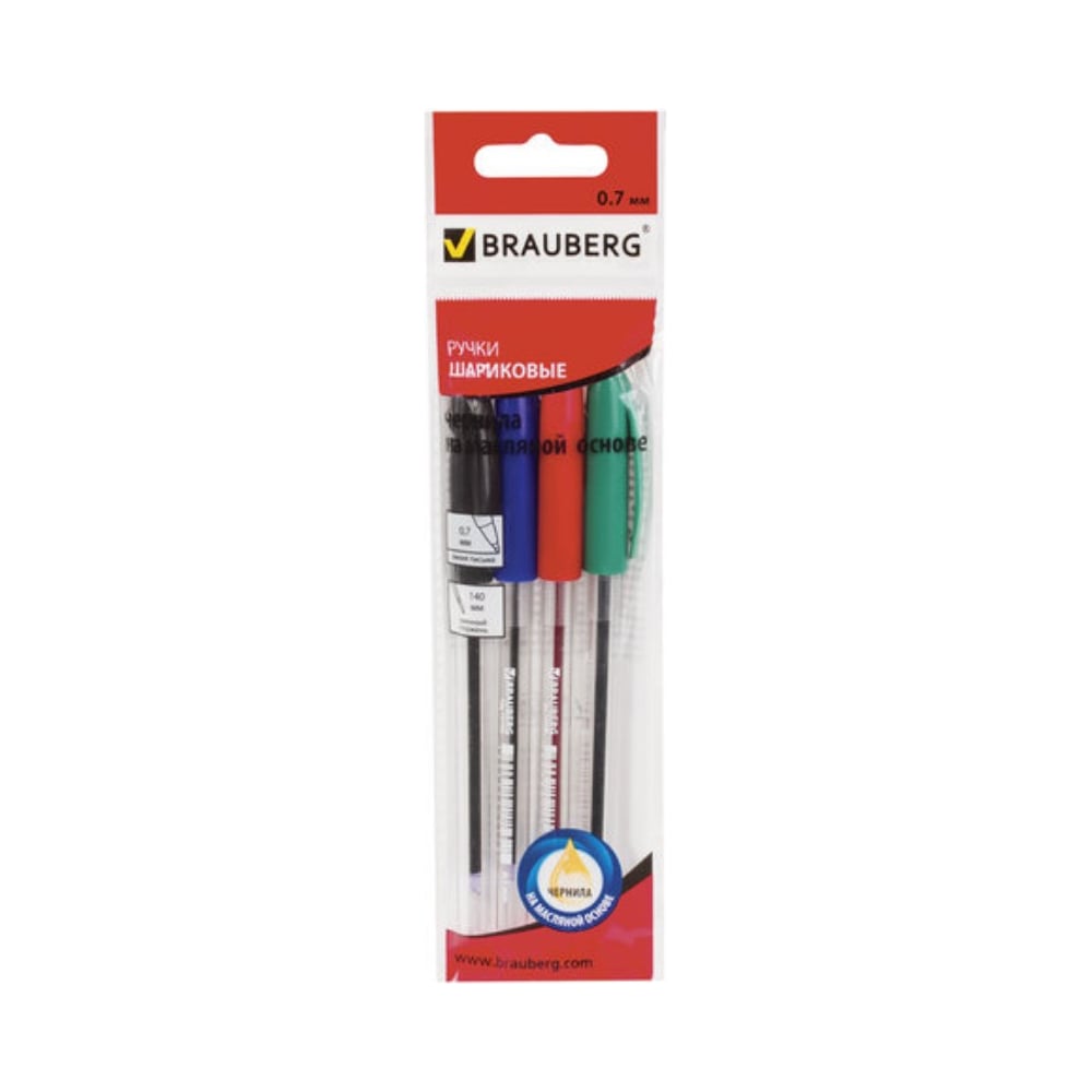Масляные шариковые ручки BRAUBERG