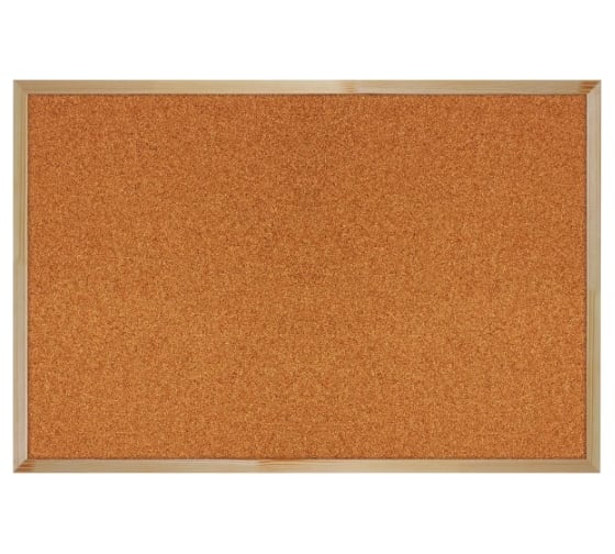 Изображение товара Пробковая доска для объявлений BRAUBERG 45х60 см, деревянная рамка 236859