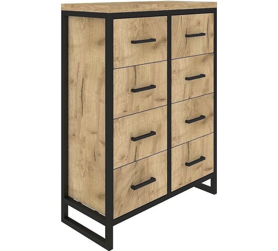 Изображение товара Комод Desk Question лофт DQ серия Madrid 8-ящ цвет дуб табачный 10123