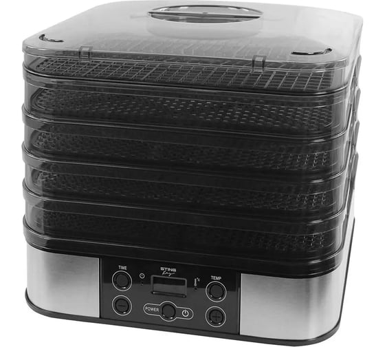 Изображение товара Сушилка для фруктов, овощей STINGRAY ST-FD700B 9 поддонов: 1+4+2 для ягод+ 2 для пастилы, черный жемчуг 40765