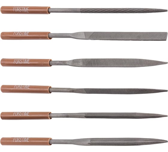 Изображение товара Набор разнопрофильных надфилей FORSTIME 140 мм, 6 предметов FT-6160(60862)