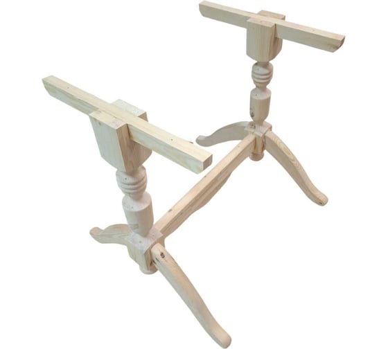 Изображение товара Ножки для стола ООО Сибирский лес деревянные, подстолье двойное деревянное 4656760334921