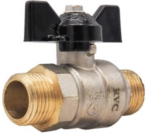 Изображение товара Кран шаровой Rvc Ду15 мм, 1/2" шш, бабочка 17387