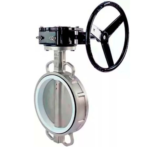 Изображение товара Дисковый затвор DN.ru 304-304-PTFE-2W-Fb-R Ду300 Ру16 с редуктором D050-46281