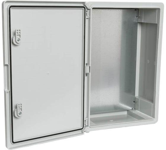 Изображение товара Пластиковый влагозащищенный щит Plastim с монтажной панелью, IP65 непрозрачная дверца PP3006