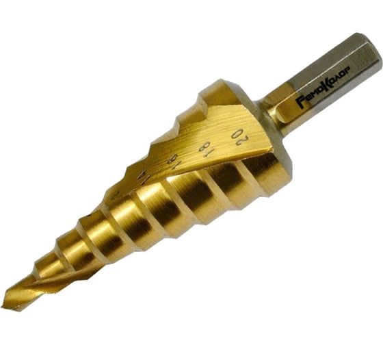 Изображение товара Сверло по металлу ступенчатое (4-20 мм; HSS) РемоКолор 35-6-420