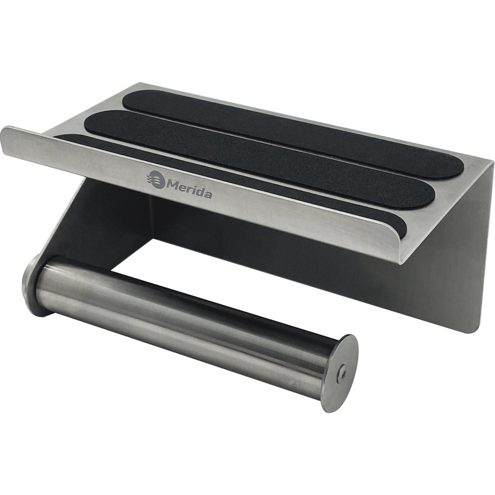 Изображение товара Держатель для туалетной бумаги Merida STELLA R металлический с полкой, матовый, настенный