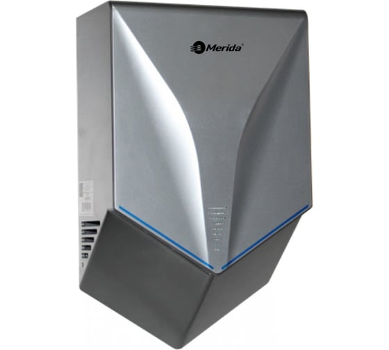 Изображение товара Сушилка для рук "В-Турбо" Merida пластиковая, высокоскоростная, серебристая, 1000 Вт M88P