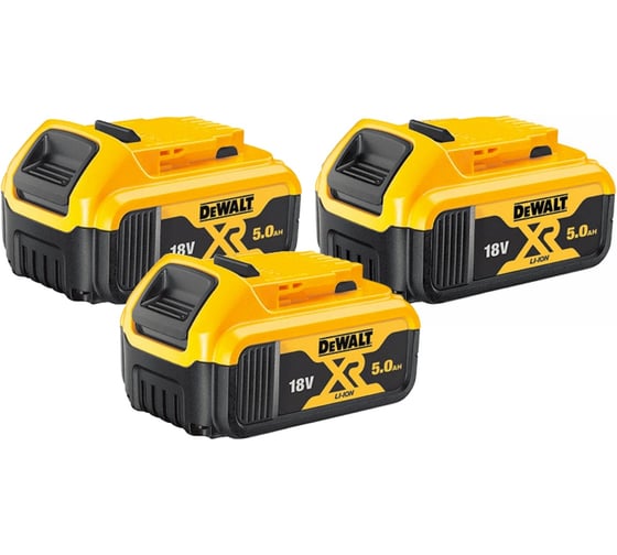 Изображение товара Аккумулятор Dewalt Li-Ion, 18 В, 5 Ач, 3 шт., DCB184P3 DCB184P3-XJ