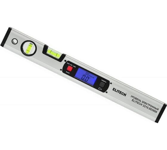 Изображение товара Уровень электронный Elitech 40см, 4х90град, 2 пузырьковых уровня 2210.003900 204895
