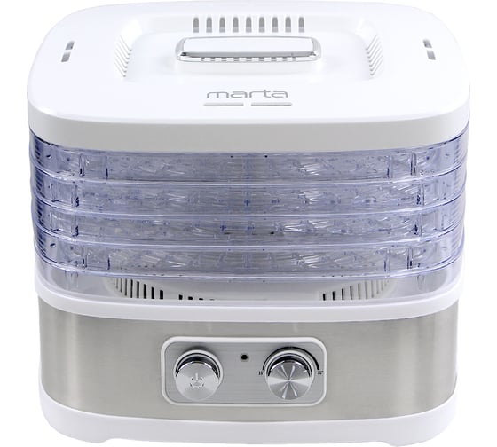 Изображение товара Сушилка для фруктов, овощей MARTA MT-1958 5 поддонов белый жемчуг 40566