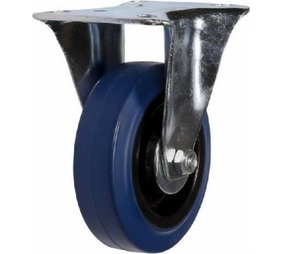 Изображение товара Колесо неповоротное с эластичной синей резиной 125 мм MFK-TORG 9052125