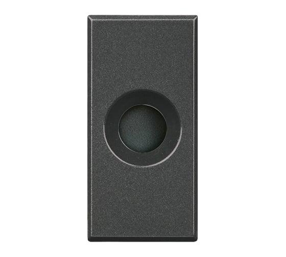 Изображение товара Заглушка Bticino Axolute с выходным отверстием 9 мм, цвет антрацит HS4953