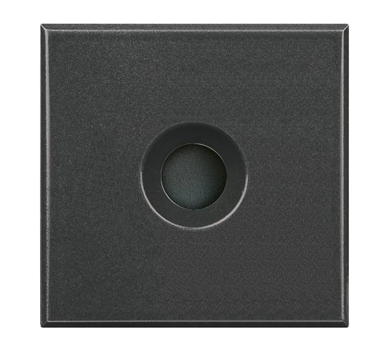 Изображение товара Заглушка Bticino Axolute с выходным отверстием, с 2 коннекторами для организации распайки, цвет антрацит HS4954
