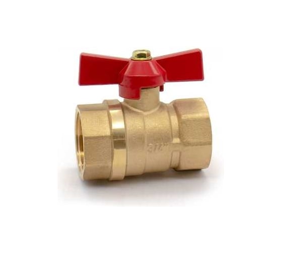 Изображение товара Кран шаровой Doron 1/2" В-В бабочка гайка-гайка (20/200) 8417