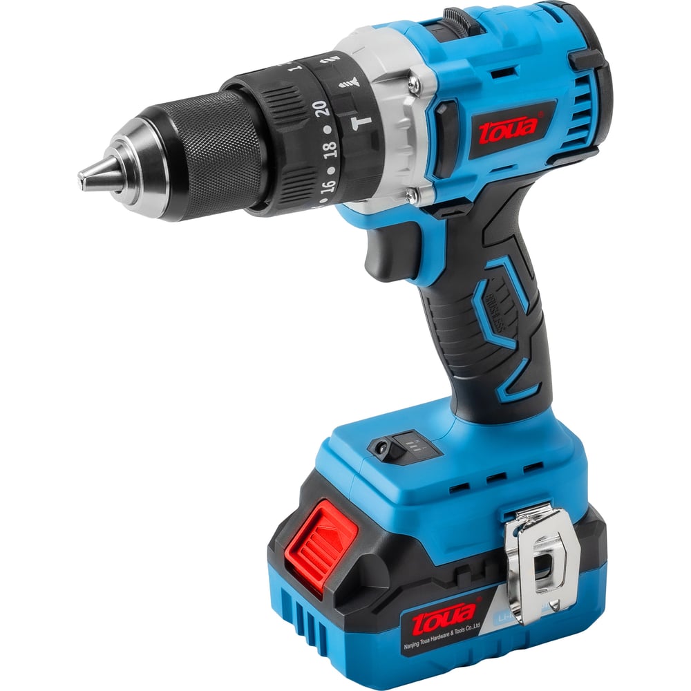 Изображение товара Аккумуляторная дрель-шуруповерт TOUA 18 В DBLID180-1 с комплектом