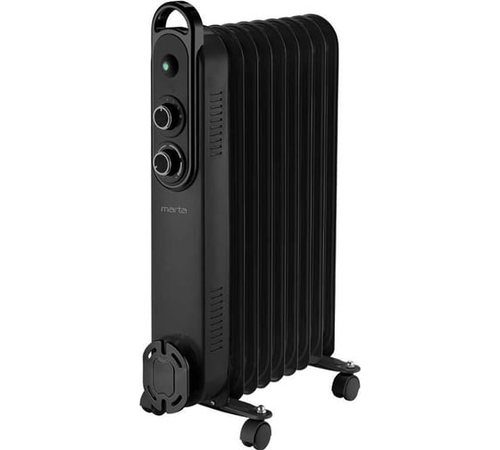Изображение товара Масляный обогреватель MARTA MT-OH2434A черный/хром 44035