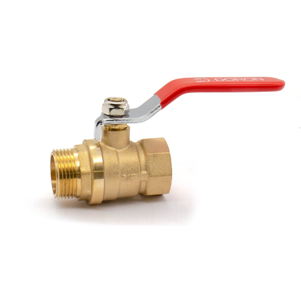 Изображение товара Кран шаровой Doron 1/2 В-Н ручка гайка-штуцер для водопроводных систем