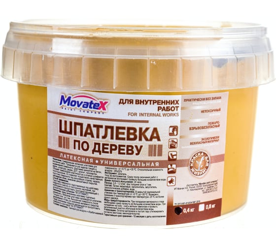 Изображение товара Шпаклевка по дереву (0.4 кг; дуб) Movatex Т09811