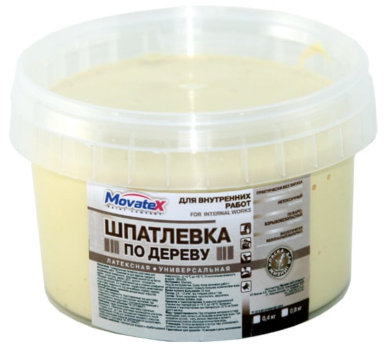 Изображение товара Шпаклевка по дереву (0.4 кг; сосна) Movatex Т02355