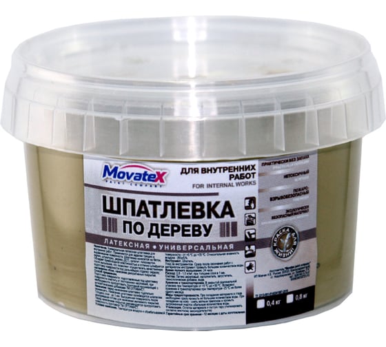 Изображение товара Шпаклевка по дереву (0.8 кг; дуб) Movatex Т16161
