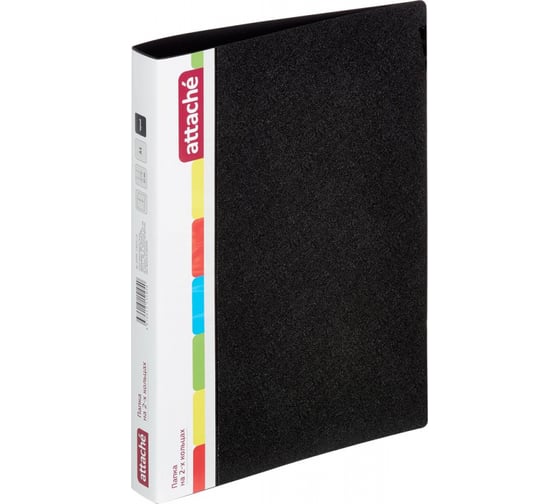 Изображение товара Пластиковая папка 30 шт в упаковке Attache на двух кольцах 25/32 мм А4 07 черный 639768