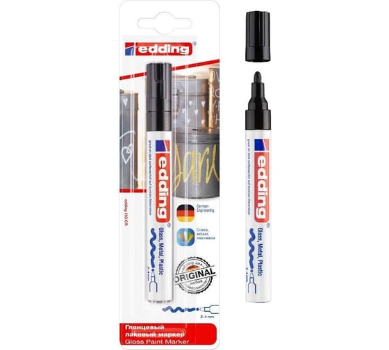 Изображение товара Лаковый маркер Edding пеинт E-750/1 черный 2-4 мм 802850