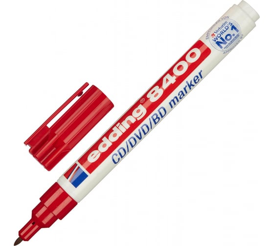 Изображение товара Маркер для CD Edding E-8400/2 красный, 0.5-1 мм 53765