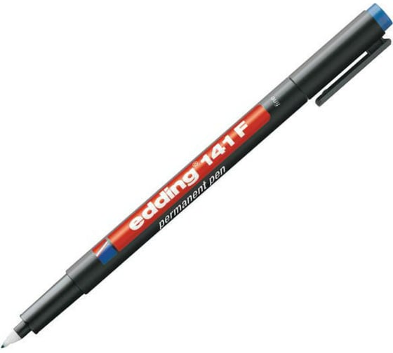 Изображение товара Перманентный маркер для глянцевых поверхностей Edding E-141/3 F синий, 0.6 мм 537632