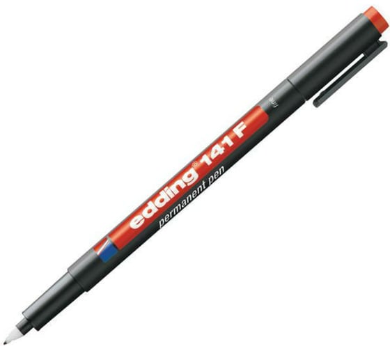 Изображение товара Перманентный маркер для глянцевых поверхностей Edding E-141/2 F красный, 0.6 мм 537633