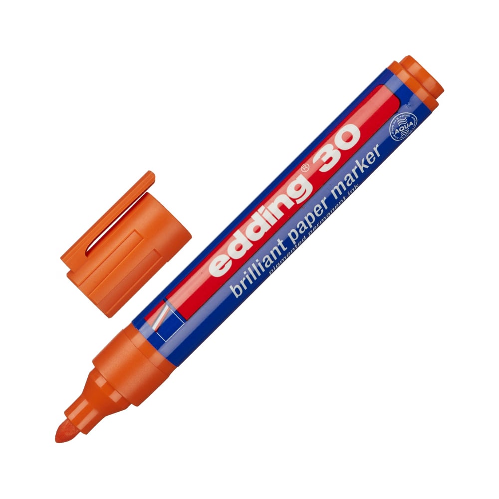 Пигментный маркер EDDING маркер текстовыделитель наконечник скошенный 4 мм оранжевый